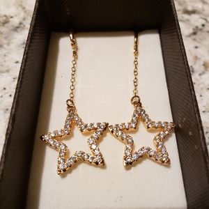 18kt gf Star earrings.